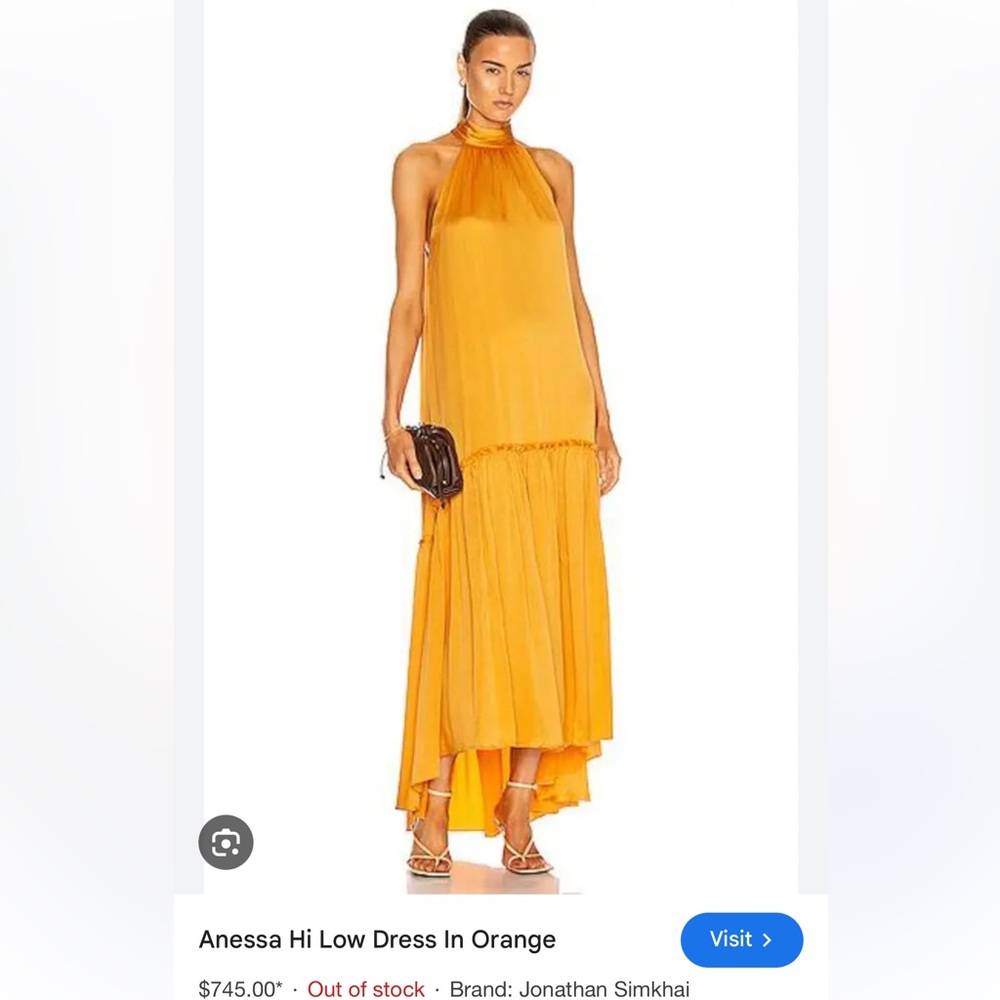 Jonathan Simkhai Orange Maxi Dress